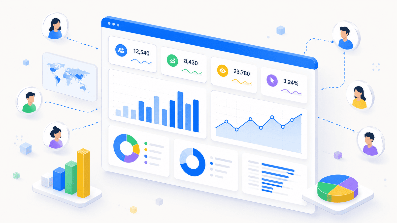 GA4 dashboard illustration