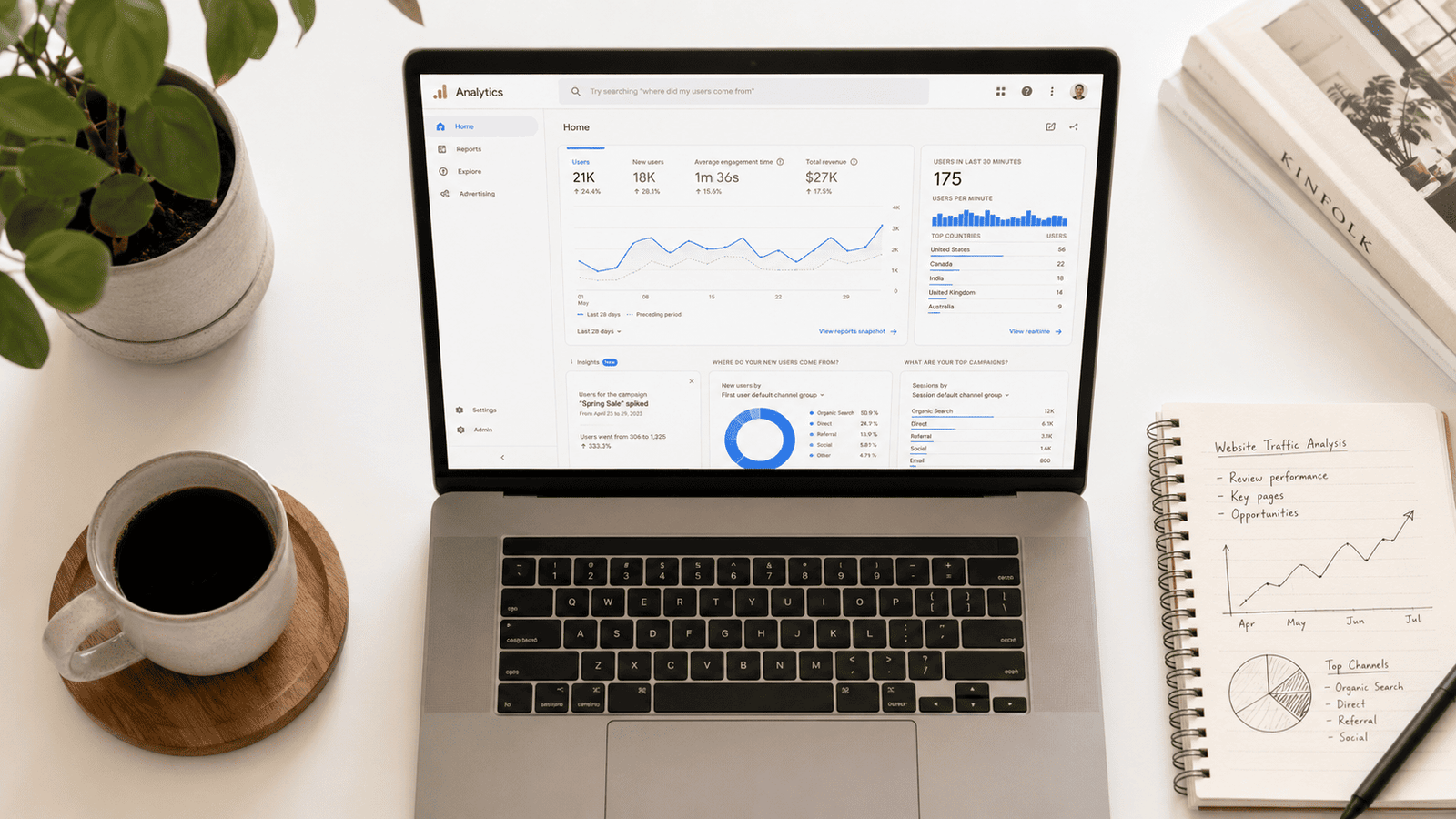 Google Analytics dashboard