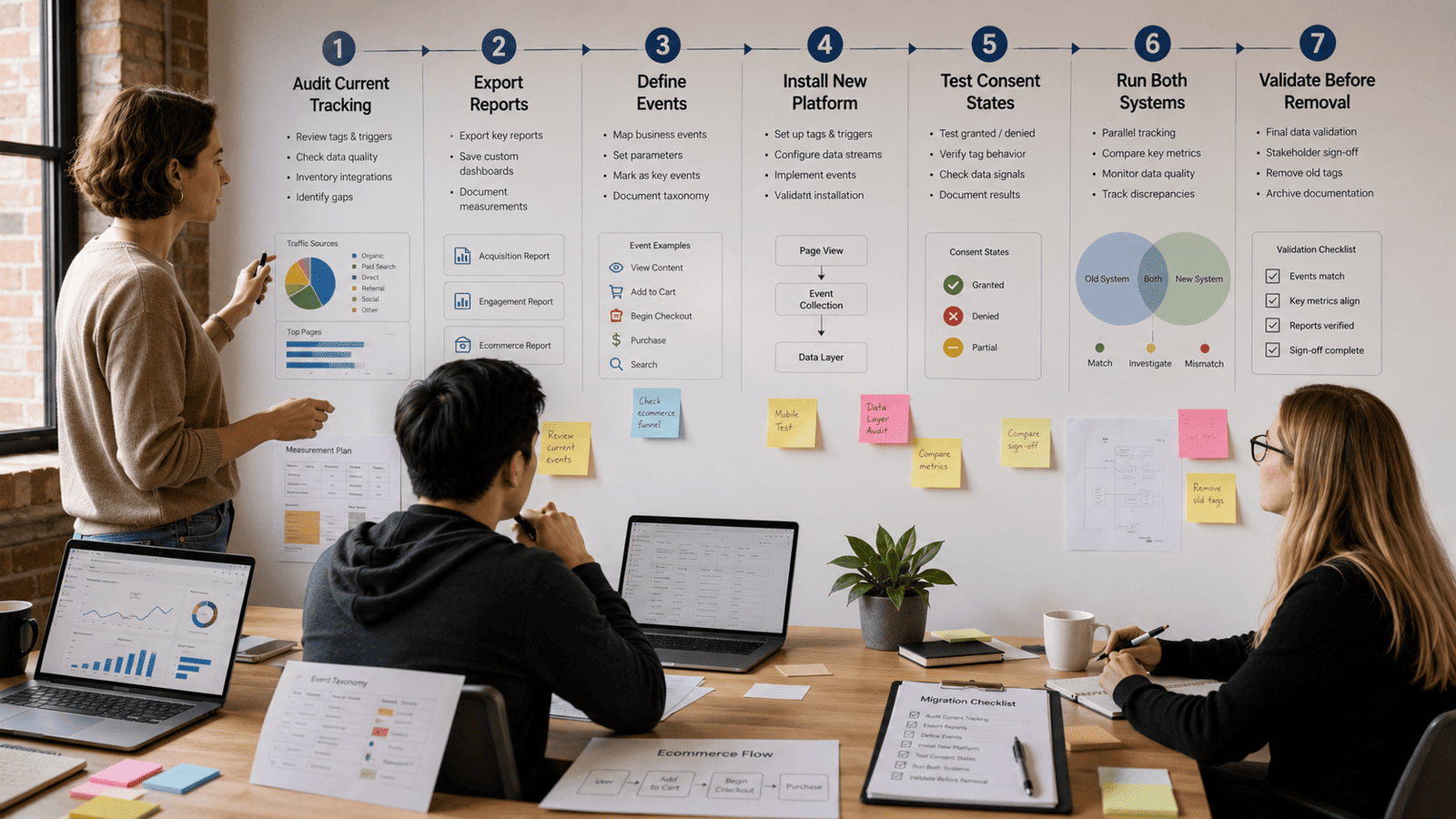 Google Analytics migration checklist workflow